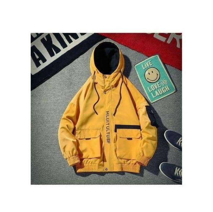 Veste Jaune à Capuche Homme