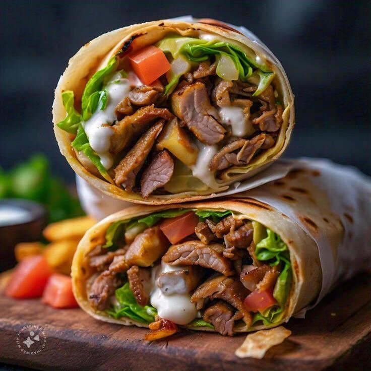 Savory Beef Shawarma Wrap