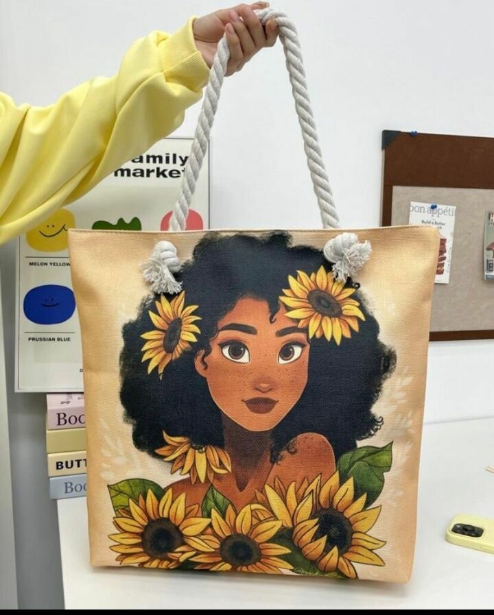 Sac cabas en toile artistique