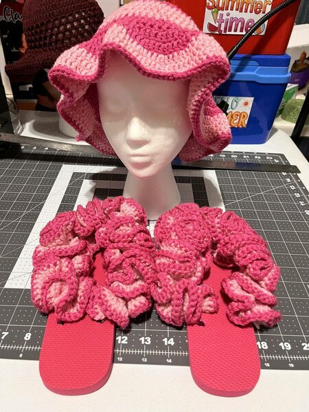 Sandales colorées crochetées