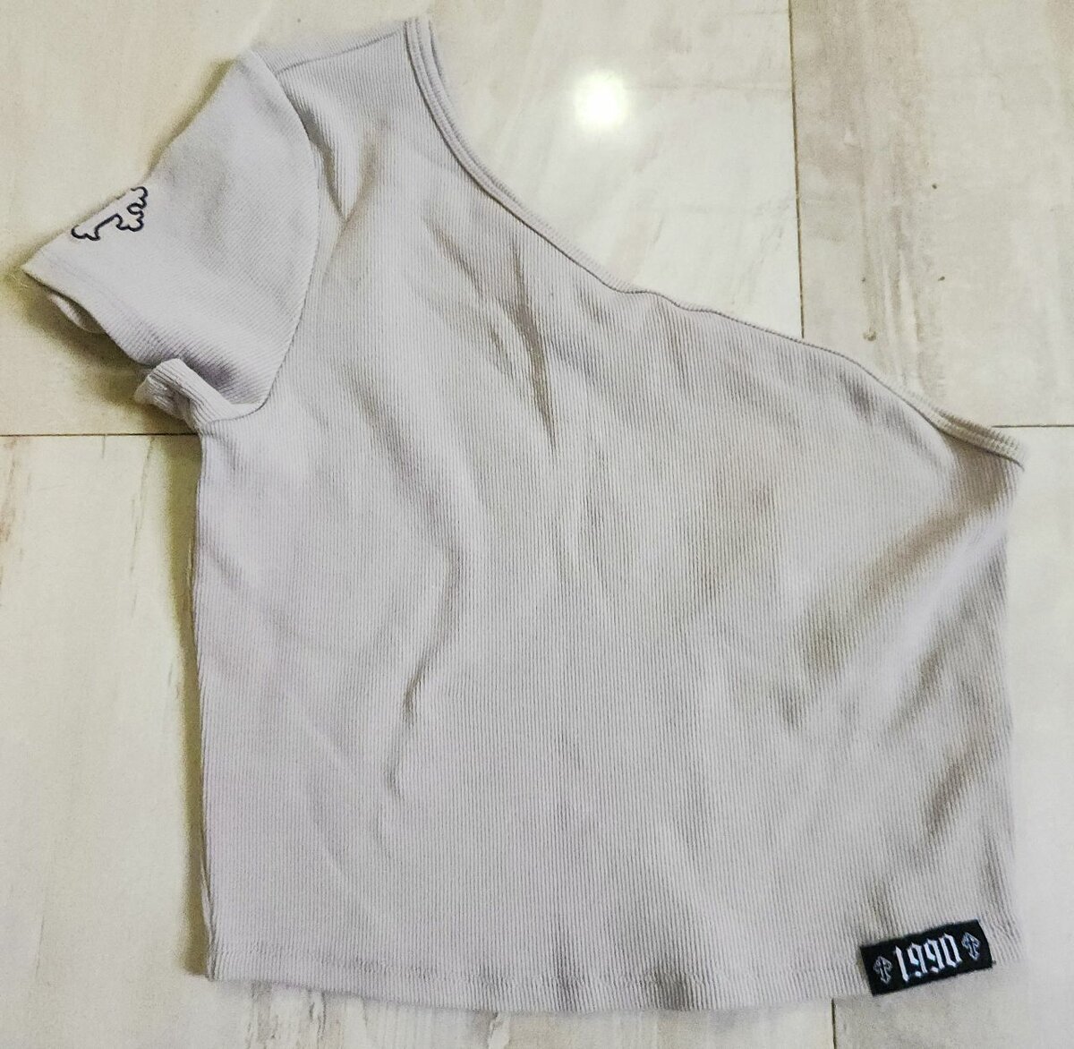 Forever 21 Half Tank Assymetrical Crop Top