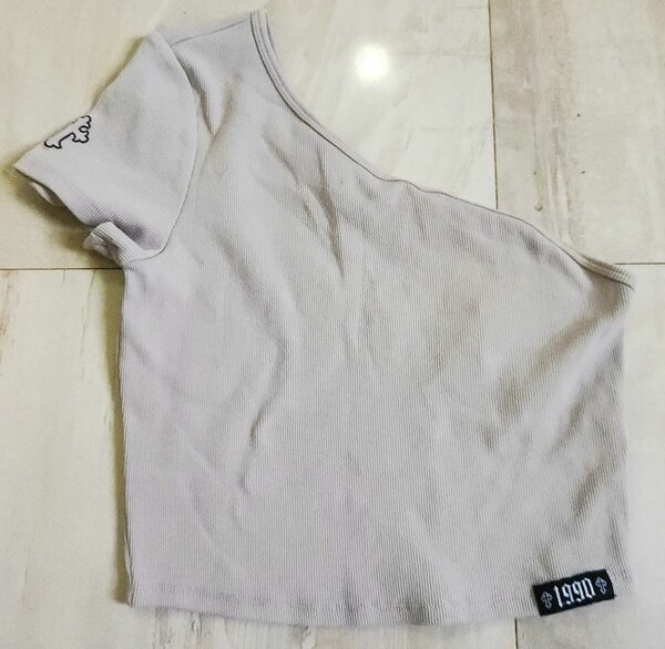 Forever 21 Half Tank Assymetrical Crop Top