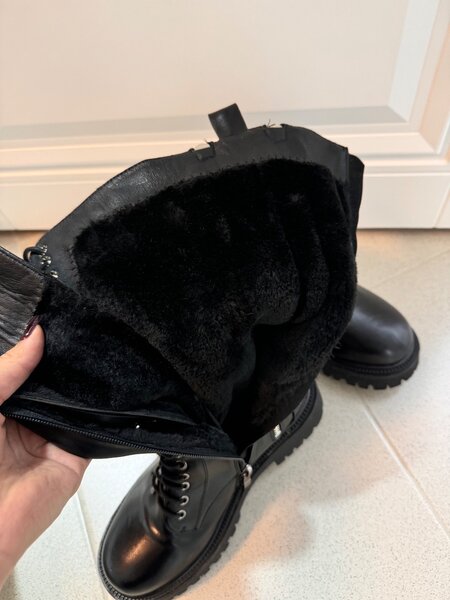 Зимние сапоги ботфорты турция кожа натуралка