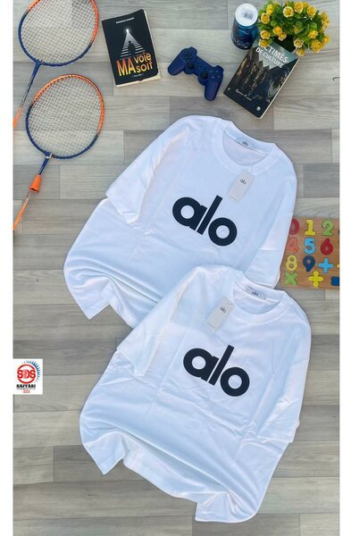 T-shirts "alo" unisex blancs