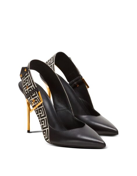 Ruby monogram slingback pumps
