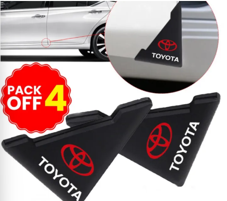 4 pcs Car Anticollision Protector Car Door Corner Cover Bumper Rubber Toyota