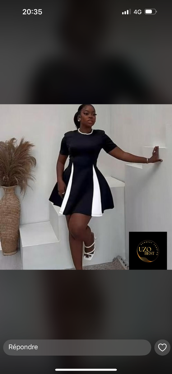 Robe élégante bicolore