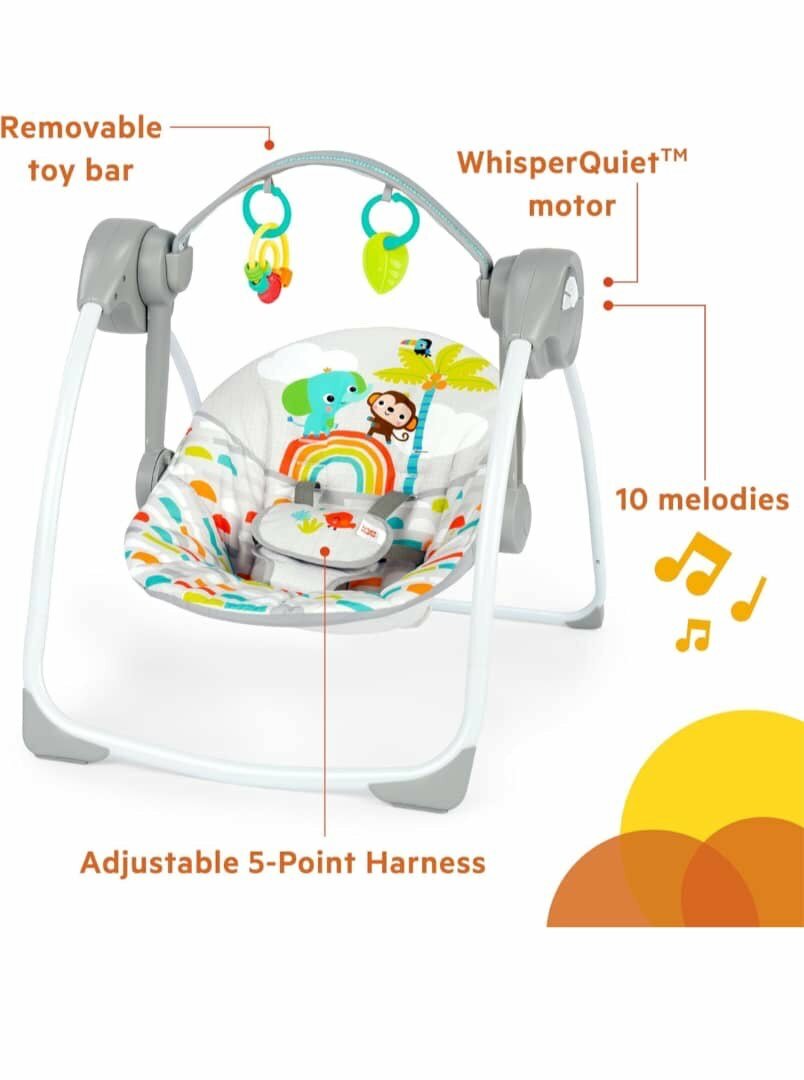 Portabl baby swing with music