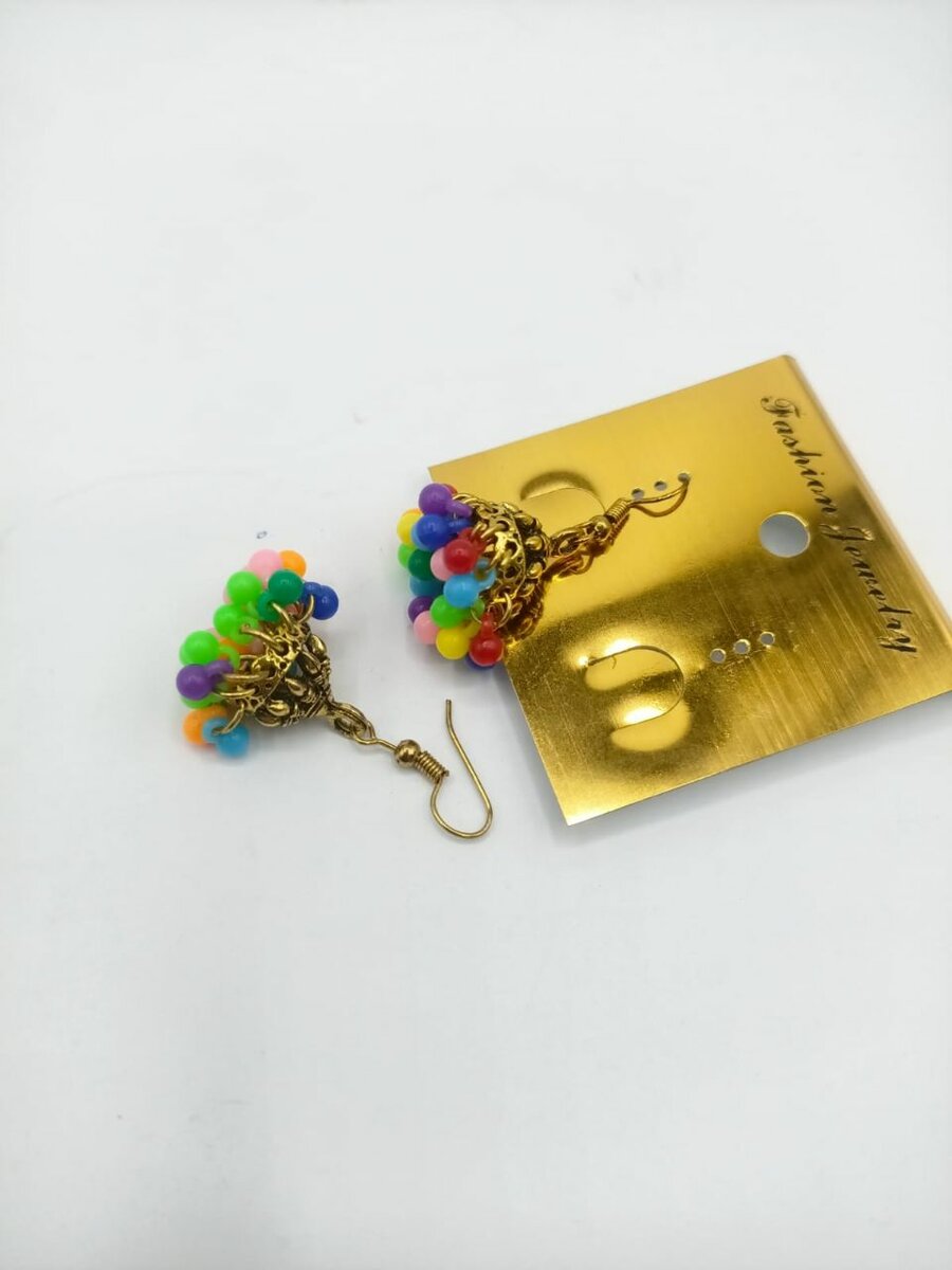 Golden Mini Jhumka Stylish Earrings for Girls and Women Fash