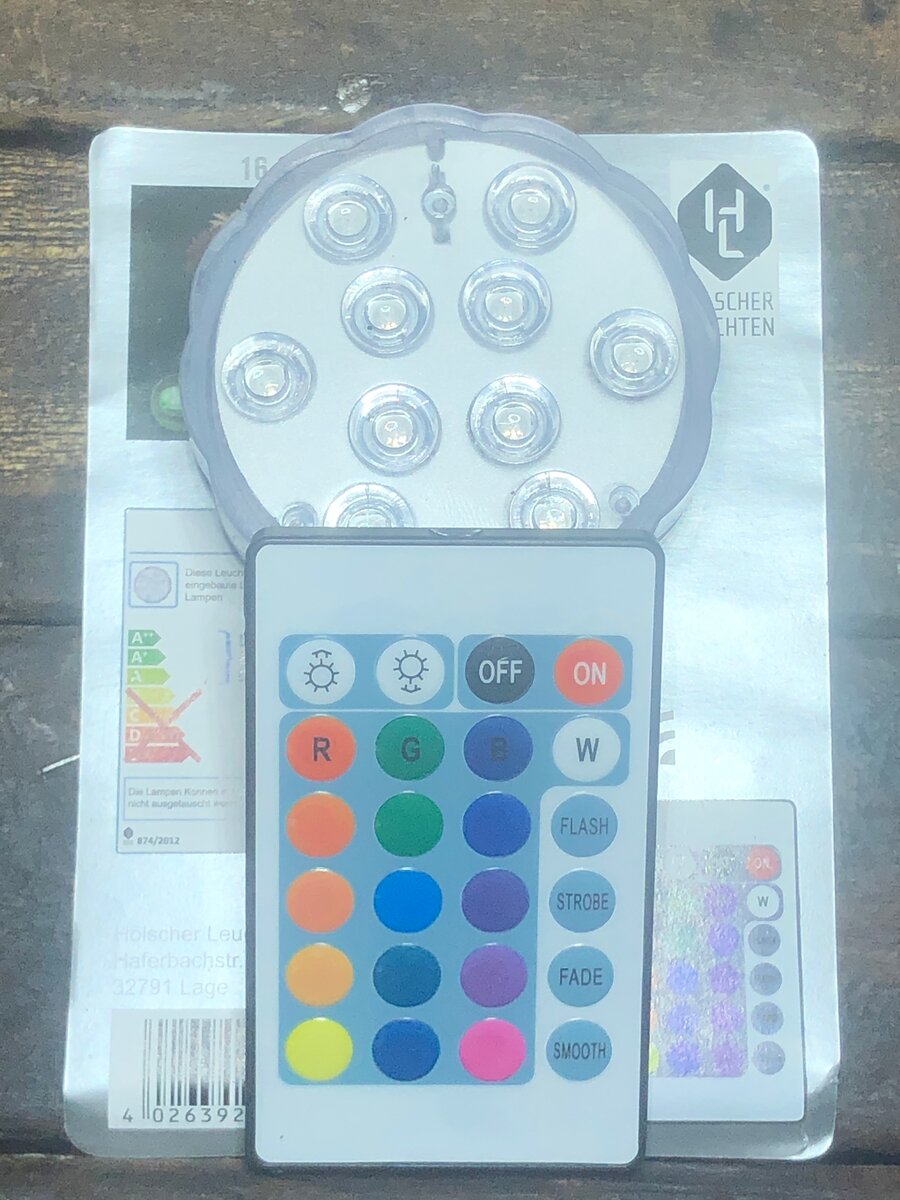 Lampe LED submersible RVB