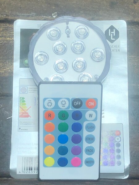 Lampe LED submersible RVB