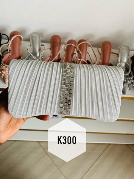 Beautiful white evening clutch bag