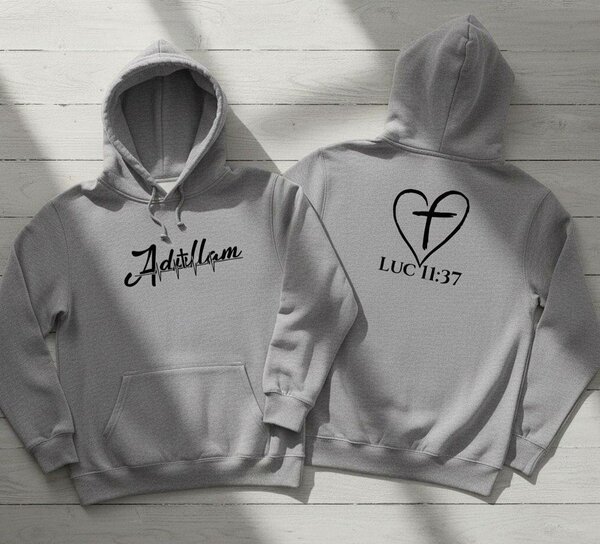 Sweat à Capuche Adullam Gris