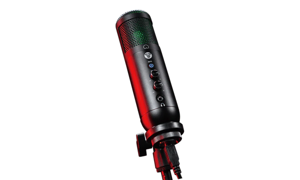 FANTECH MCX01 LEVIOSA Professional Condenser Microphone With RGB Illumination And Cardioid Polar Pattern USB XLR Cable With Table Stand