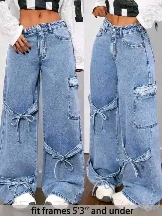 Jeans larges avec poches