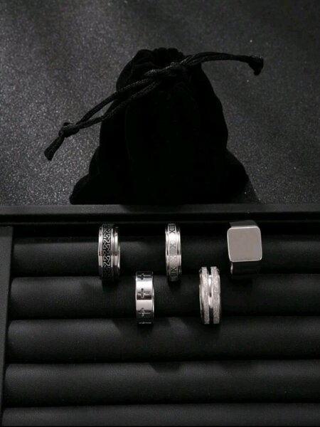 Ensemble de Bagues Homme Élégantes