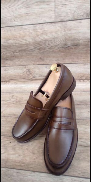 Mocassins en cuir marron