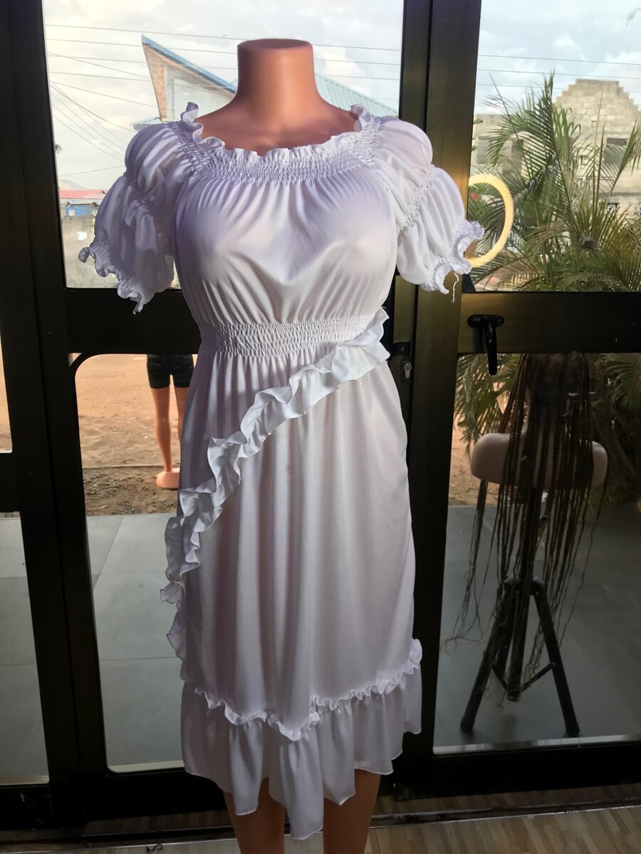 White free maternity dress