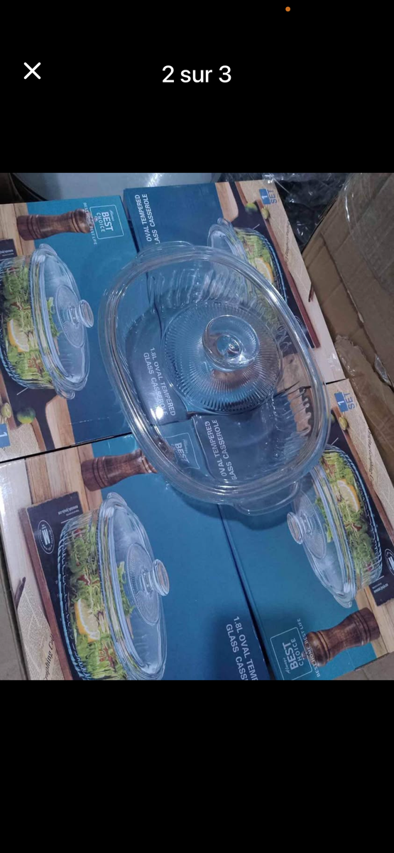 Cocotte en verre trempé