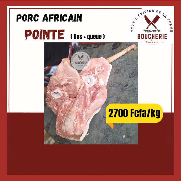 Queue de porc africain frais