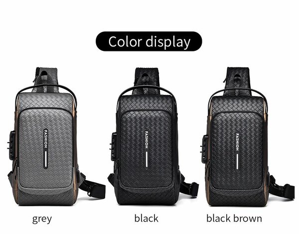 Sac à bandoulière  avec port et anti vol.