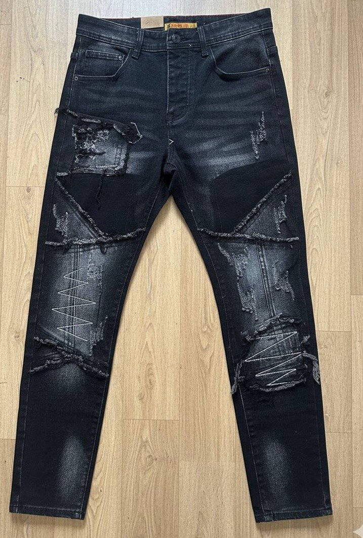 Jean noir usé homme