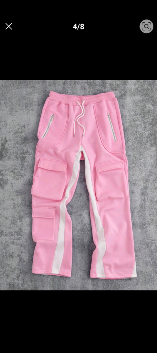 Pantalon cargo rose sportif