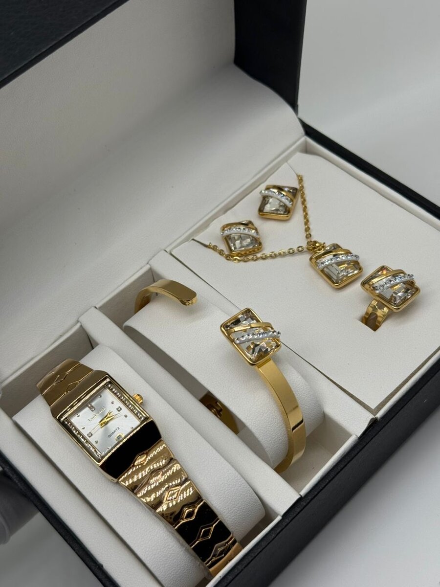 Ensemble Montre Bijoux Doré