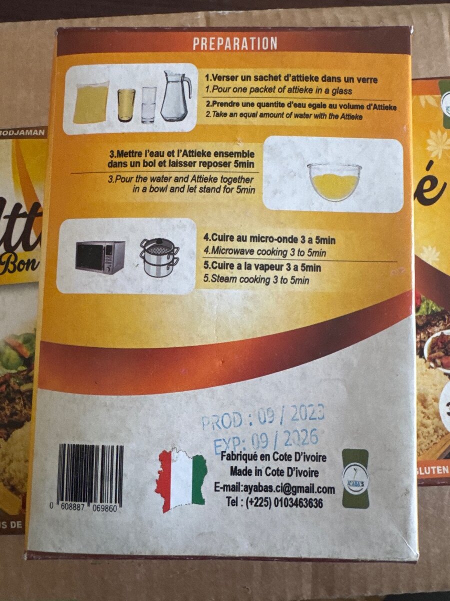 Attiéké Deshydraté