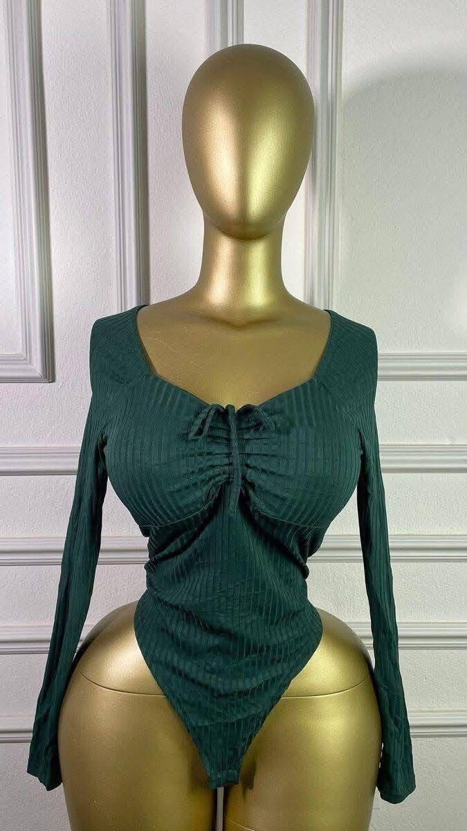 Body à Manches Longues Élégant