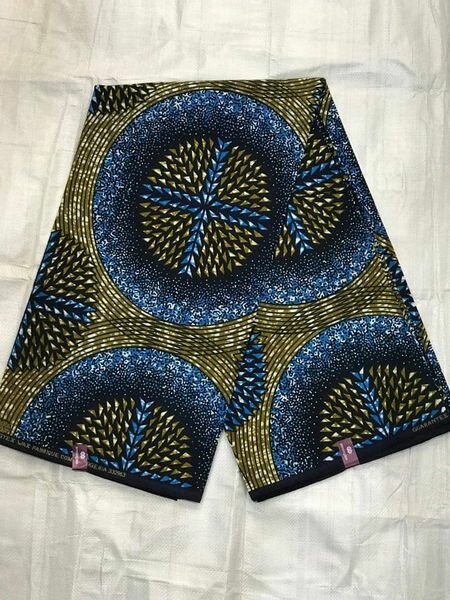 Original Cotton Wax Chitenge Fabric with 6 Yard Print