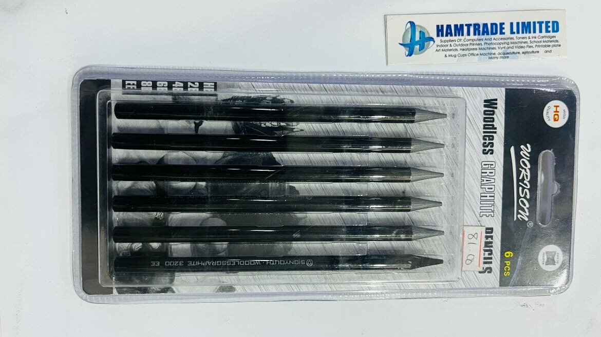 Woodless graphite pencils 6 pcs