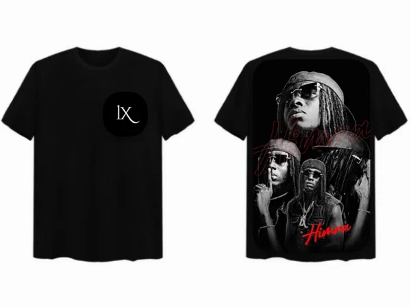 T-shirt Noir Graphique Unisexe