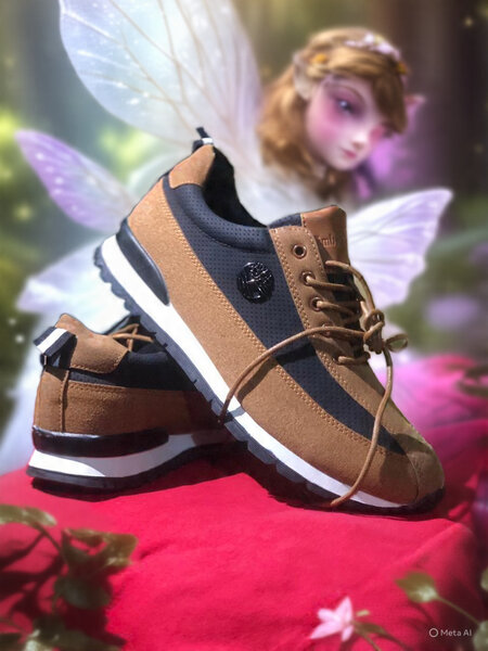 Baskets en cuir marron élégantes