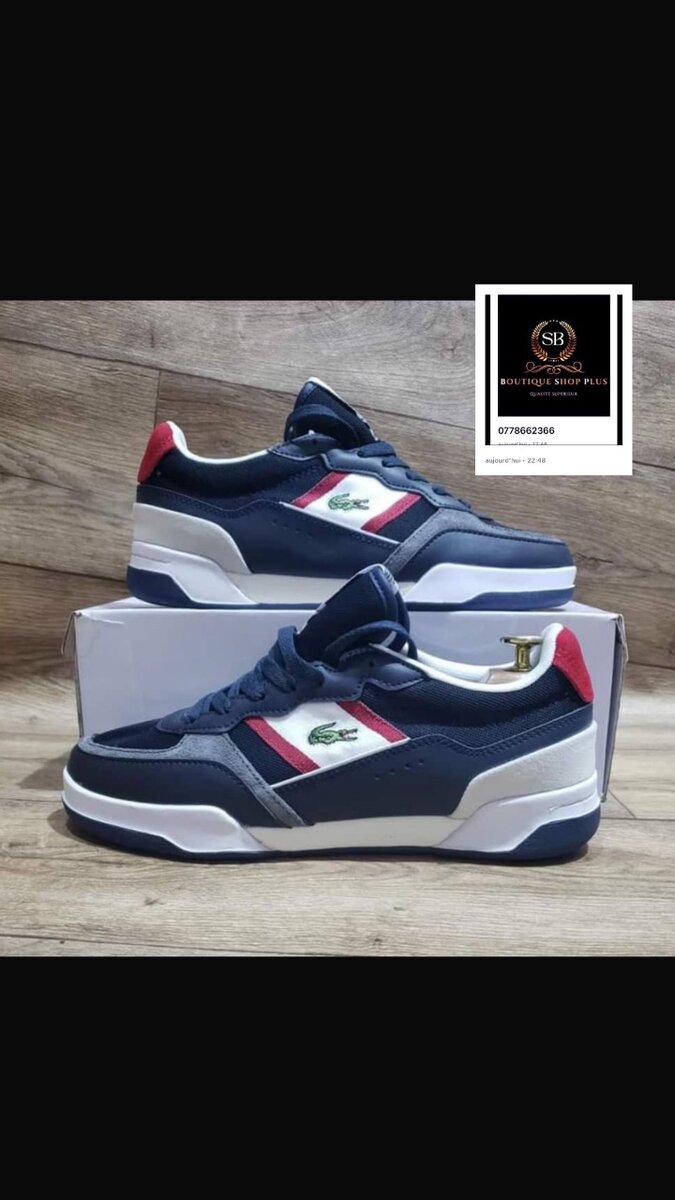 Basket Lacoste authentique avec sa boîte
