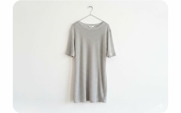 Robe grise en tricot