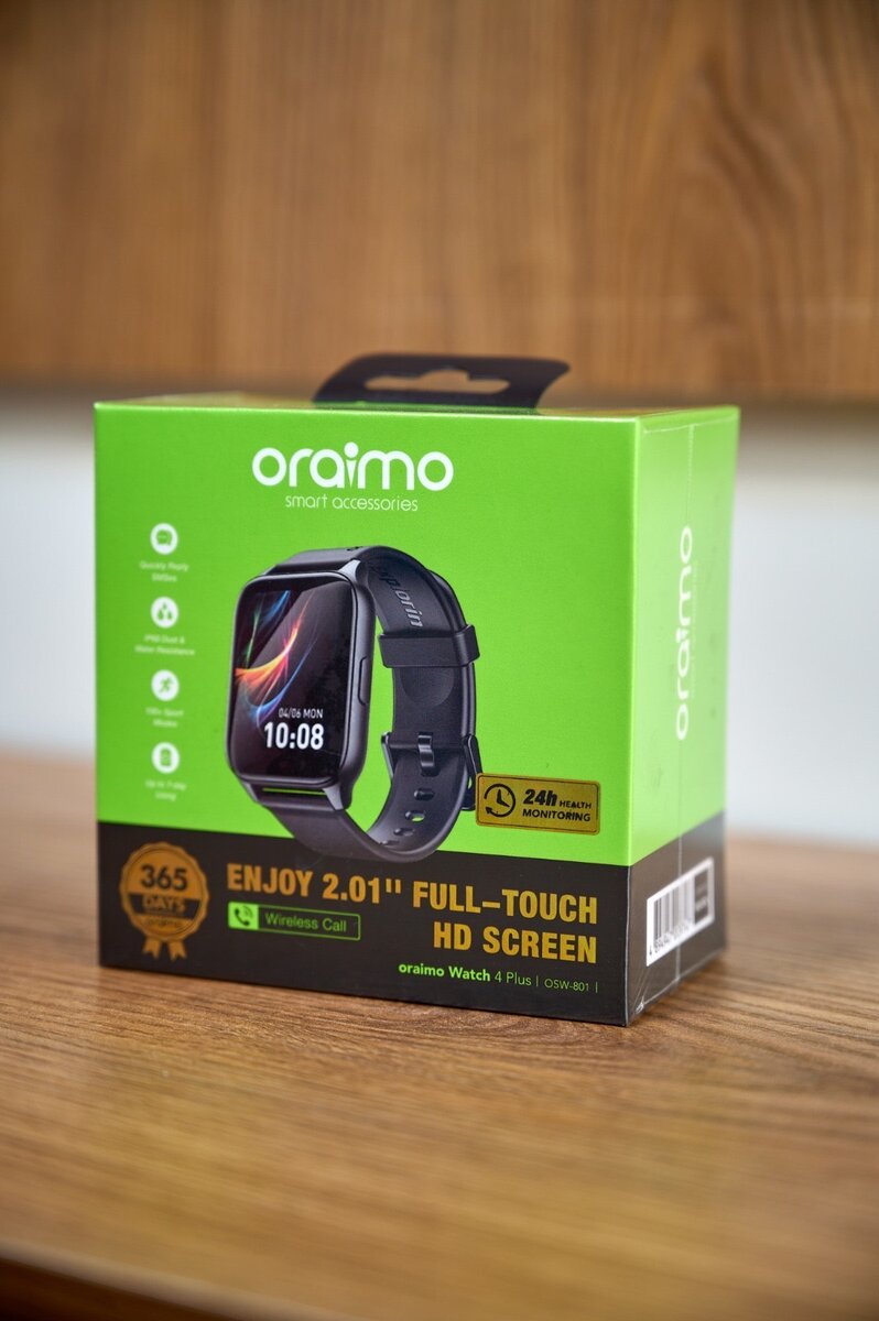 oraimo Watch 4 Plus 2.01 HD IP68 Smart Watch