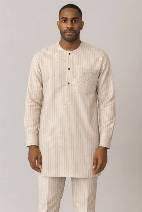 Tunique rayée élégante homme