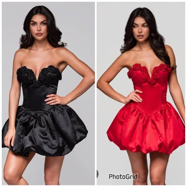 Robe Bustier Volantée Élégante