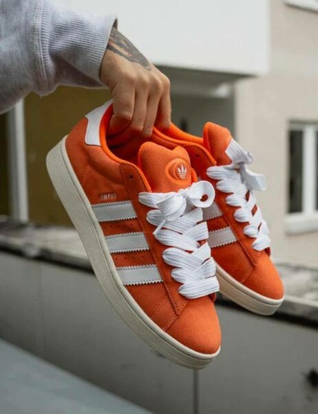 Baskets orange tendance streetwear