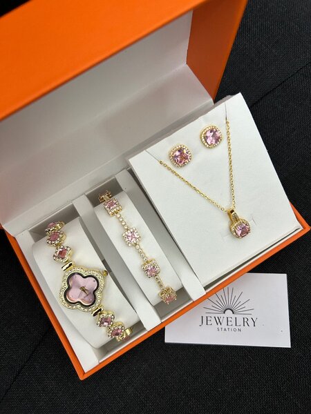 Gold pink set