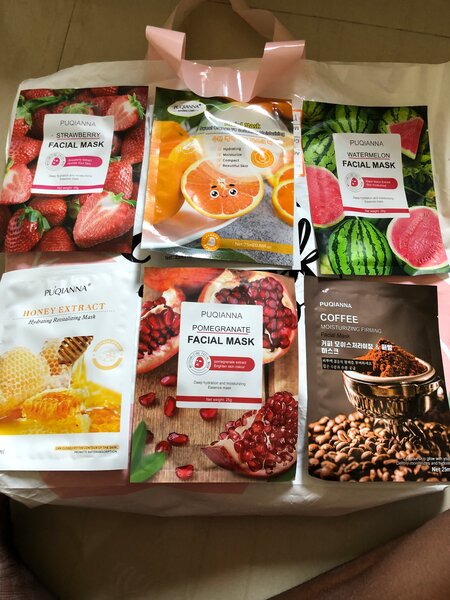 Masques faciaux fruits naturels