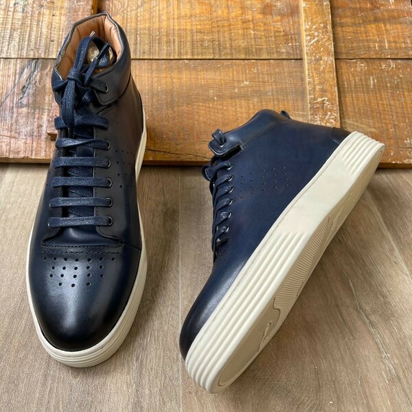 Sneakers en cuir élégants homme