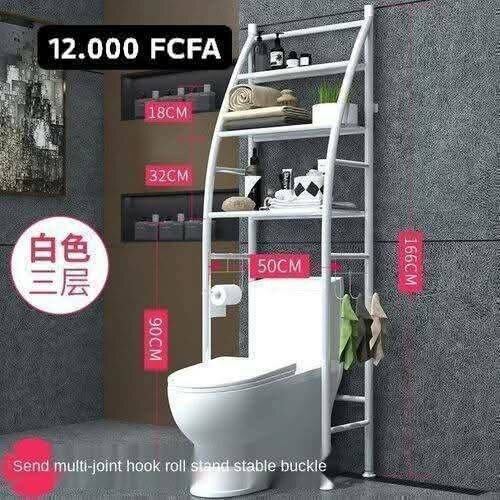 Étagère de salle de bain multifonction