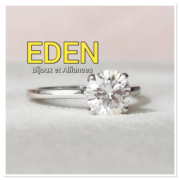 Bague de fiançailles, plaquée or de la plus haute qualité  