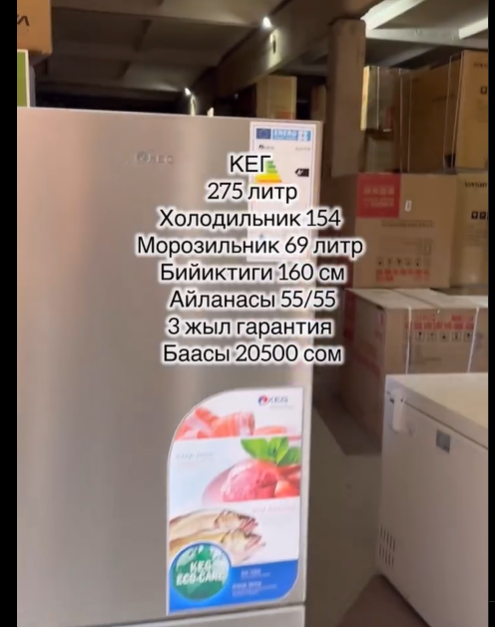 КЕГ фирмасынын холодильниктерге обзор