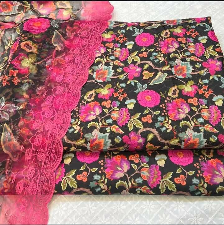 Printed lawn suit