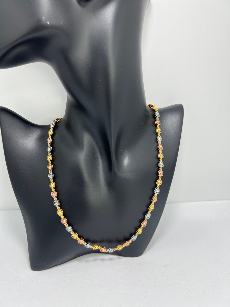 Collier élégant multicolore or