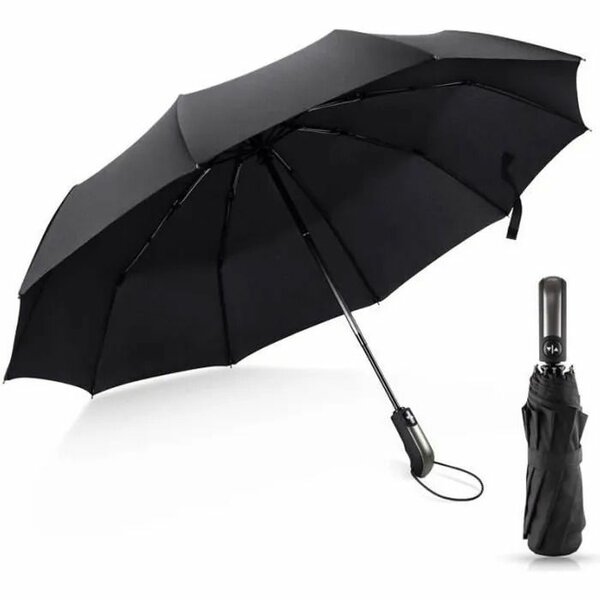 Parapluie Compact Résistant Noir