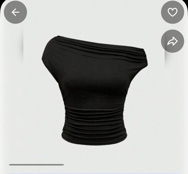 Top asymétrique noir élégant